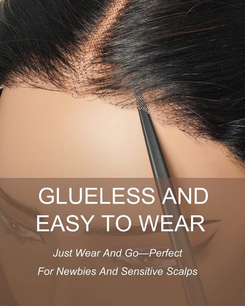 JALIZA 24" Pre Bleached Glueless Wig on Clearance - 100% Virgin Human Hair HD Lace Straight Wear-to-Go