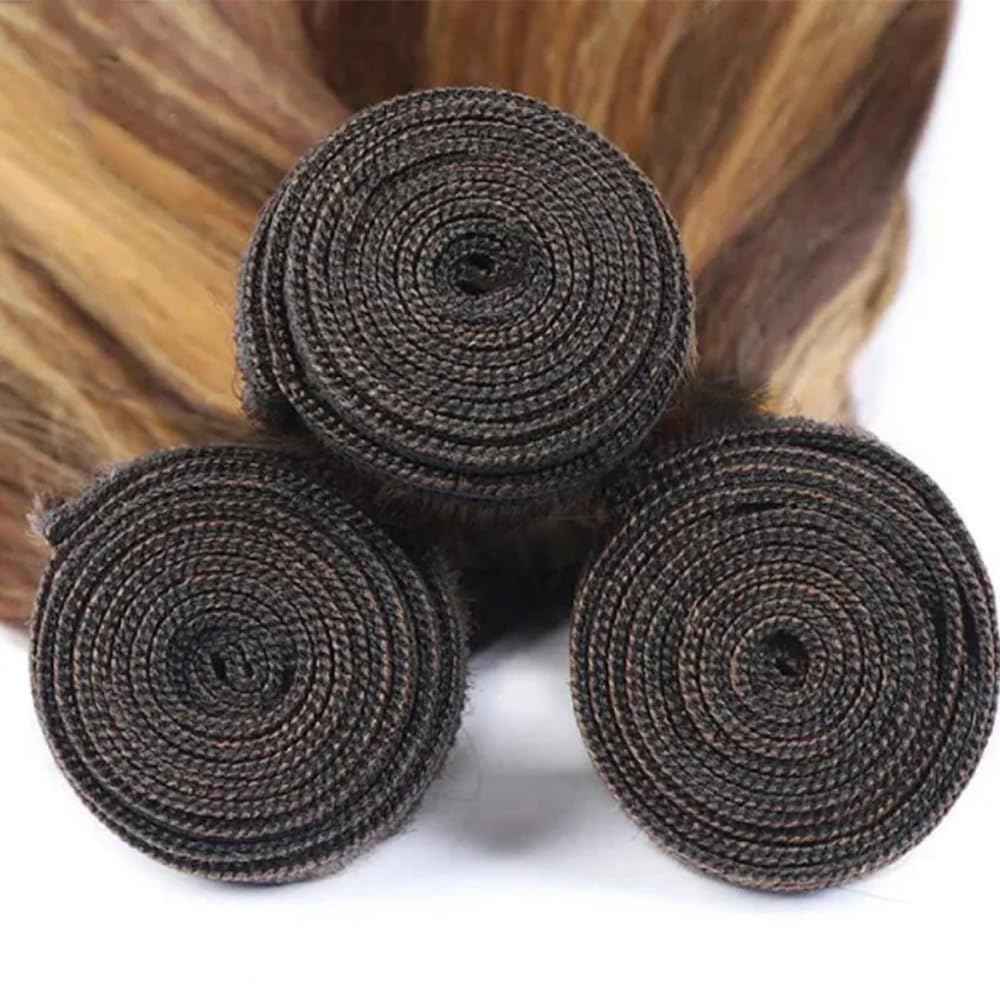 34 34 34 Inch Ombre Honey Blonde P4/27 Body Wave Bundles Human Hair Highlight 3 Bundles Brown and Blonde Bundle Hair Extensions