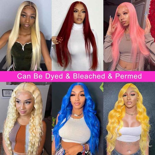 HC 613 Bundles Human Hair 30 Inch Blonde Straight Bundles 100% Unprocessed 10A Grade Brazilian Virgin Human Hair Bundles 1 Bundle Human Hair 613 Blonde Bundle (Single Bundles Human Hair)