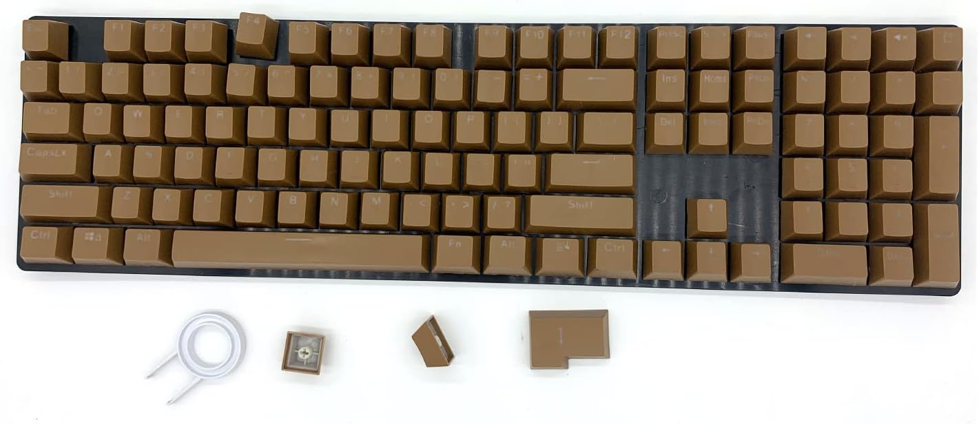 104 Keycaps for Mechanical Keyboard Compatible with MX Switches Doubleshot Support Led Lighting Keycaps OEM Profile for DIY Gaming Mechanical Keyboard 104 Ansi