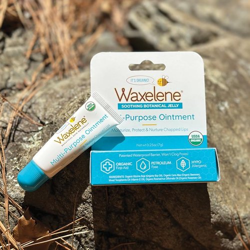 Waxelene Original Organic Multipurpose Ointment Lip Tube Pack of 5, Best Lip Balm Ever Baby Eczema Chapped Dry Sensitive Skin Body Hand Face Moisturizer