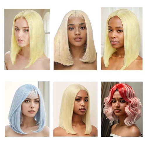 SOOFFSOR 613 Bob Wig Human Hair 12 Inch 250% Density 613 Bob Wig 13x4 HD Transparent Lace Blonde Bob Wig Human Hair Blonde Lace Front Wig for Women Short Glueless Wig