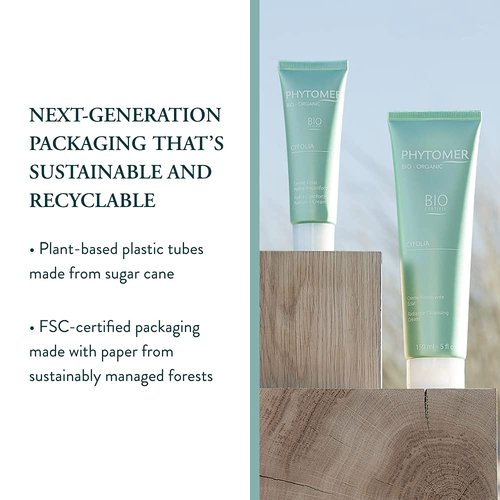 PHYTOMER Cyfolia Organic Exfoliating Cream | Healthy, All-Natural Facial Scrub Exfoliator | Certified Organic | Gentle Face Cleanser | Smoother, Softer, More Radiant Skin | 50 ml