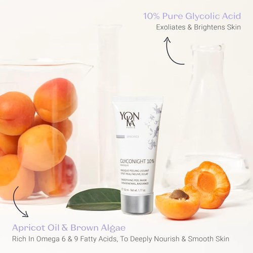 Yonka Hydrating Face Toner, Natural Toning Spray for Dry & Sensitive Skin (6.76 Fl Oz) With Yon-Ka Glyconight 10% Peel Masque Travel Size (15ml/0.57oz) Anti-Aging Face Mask