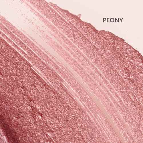 Burt's Bees Shimmer Lip Tint Stocking Stuffers Set, Moisturizing for All Day Hydration with Natural Glowy Pigmented Finish & Buildable Color, Peony (4-Pack)