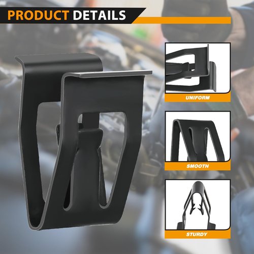 GOOACC 100Pcs 10 Sizes Metal Trim Clip Spring Moulding Clip Universal Auto Body Fastener Clip Compatible with GTI, Jetta, Passat, Phaeton, VW Audi 4A0-867-276A