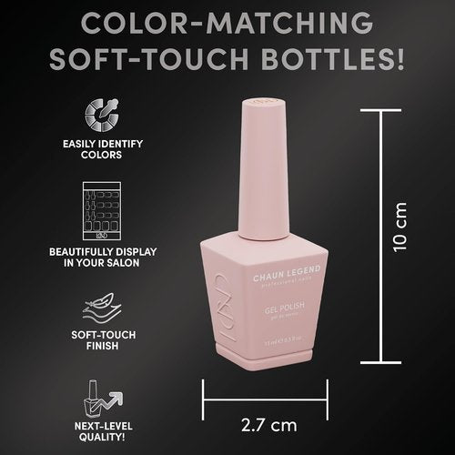 Chaun Legend UV LED Gel Nail Polish Collection Set of 6, Long-Lasting, Quick Dry, High Shine, Professional Salon-Quality Manicure, Mauves + Aunties