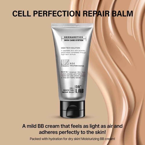 DR+LAB Cell Perfection Repair Balm 1.69 fl oz /50ml Tinted Repairing Moisturizing Soothing Cream K-beauty Mild Formula BB