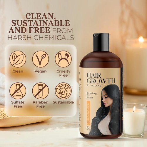 Hair Growth Conditioner by Jailyne Ojeda – Deeply Nourishing & Strengthening Formula with Biotin & Keratin – Promotes Thicker, Longer Hair – Made in USA