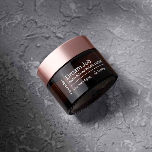 FLEUR & BEE Anti Aging Night Cream | Clean, 100% Vegan | Overnight Repair Face Cream to Improve Fine Lines and Wrinkles | Dream Job 1.5 oz