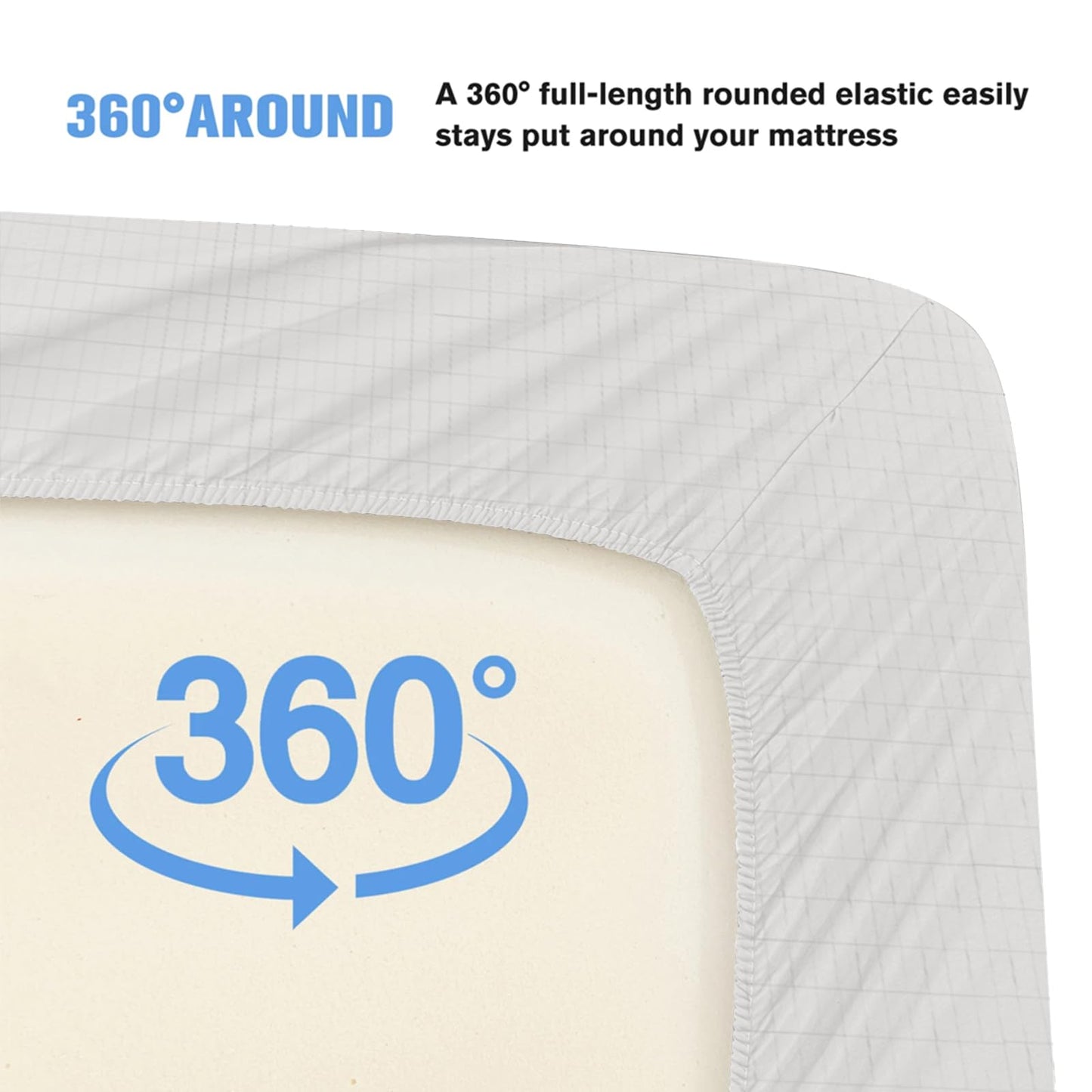 Grounding Sheets Full XL Size, Grounding Sheet,Silver Fiber Material,Deep Pocket Grounding Well Bed Sheets for Women,Well Bedding for Better Sleep & Wellness(White, Full XL)