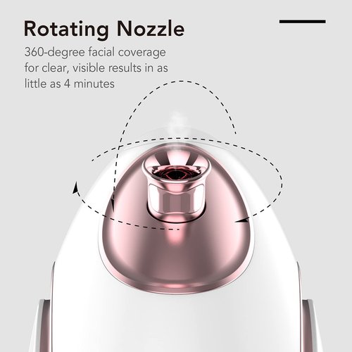 Fancii Nano Ionic Facial Steamer Hot & Cool with Aromatherapy and 6 Spa Settings – 30 Min Steam Time - Professional Home Face Sauna for Moisturizing & Pore Cleansing, Rivo
