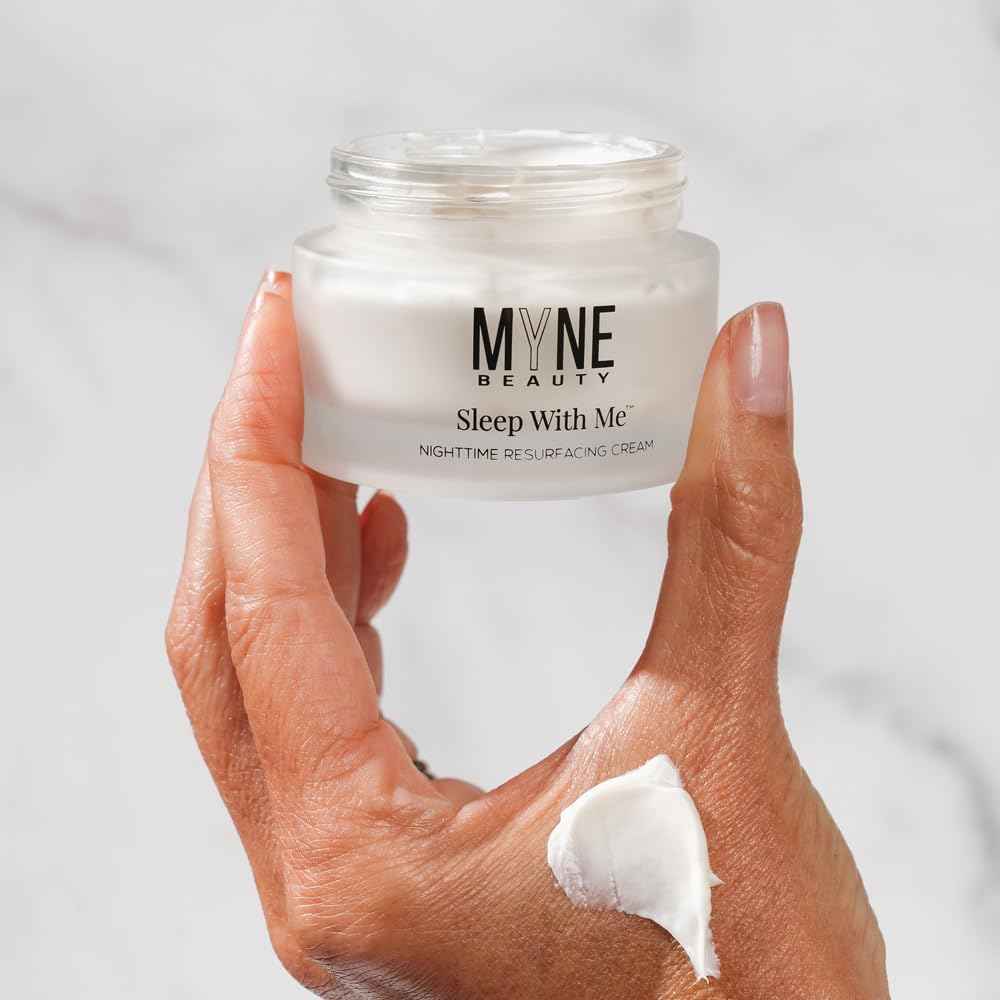MYNE Beauty Sleep With Me Nighttime Resurfacing Cream -Anti-Aging Night Cream with Retinol, Vitamin C, Peptides, Niacinamide, Squalane, & Ceramides for Tone, Texture, Fine Lines, Wrinkles, & Hydration