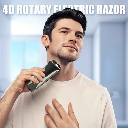 Snapbuy Electric Razor for Men, Snapbuy Electric Razor Pro, Ipx7 Waterproof Cordless Shaver with 90-Min Runtime, 4D Floating Head Rotary Shaver, Fast Charging (Black)