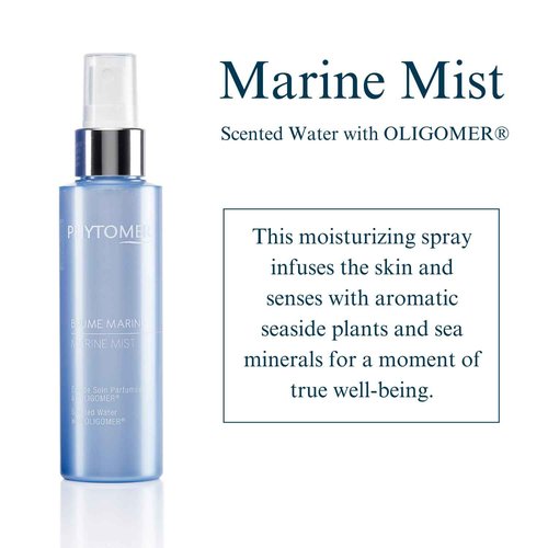 PHYTOMER Marine Mist Scented Face & Body Spray (3.3 fl oz) | Refreshing Facial Spray for Quick Hydration Boost | Daily Complexion Prep, Makeup Setting Mist