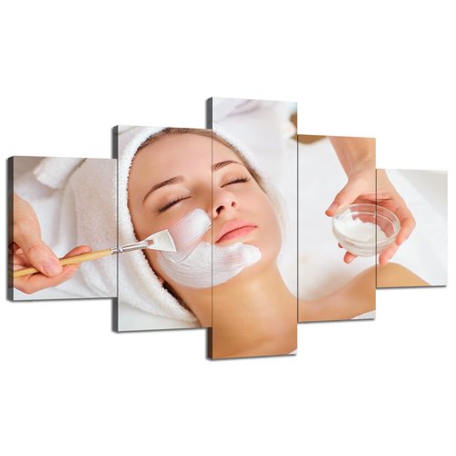 Facial Spa Massage Wall Art Skin Care Wall Decor Relaxing Spa Picture Canvas Prints Bathroom Poster Painting Framed Beauty Salon Home Living Room Decoration Ready to Hang(60''Wx32''H)