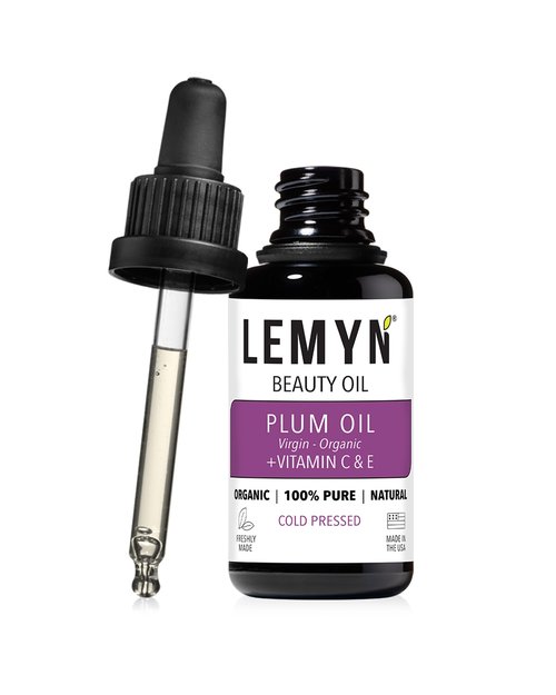 Lemyn Organics Plum Kernel Face Oil |Supercharged with Vitamin C & E | Freshly Made | Luxurious Hydration & Glow | Organic & Natural | Handcrafted Freshness from Santa Barbara, CA