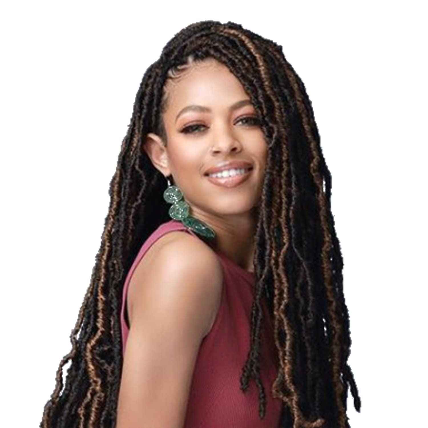(6-PACK) Bobbi Boss Synthetic Hair Crochet Braids African Roots Braid Collection Nu Locs 24" (1)