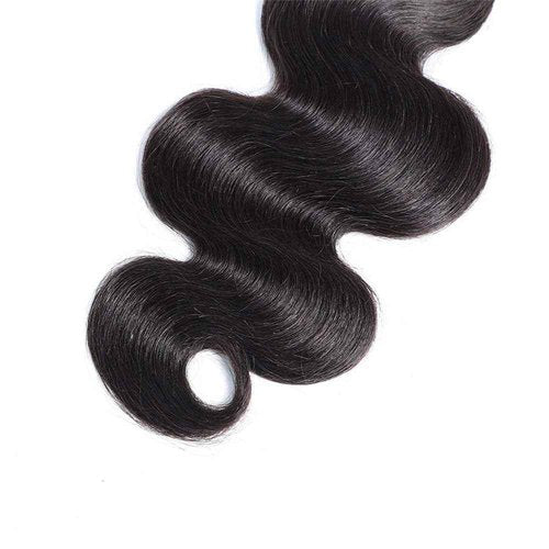 Wahairse Human Hair Bundles 18 20 22 Inch 1B Body Wave Natural Color Human Hair Unprocessed Brazilian Virgin 3 Bundles Quick Weave Human Hair Extensions (1B# Body Wave,18 20 22)