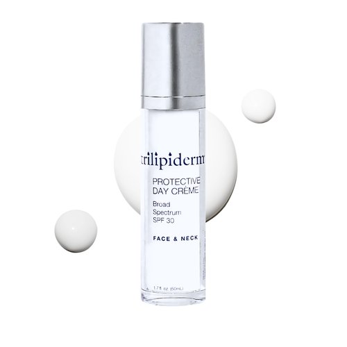 Trilipiderm Protective Day Crème, Broad Spectrum SPF 30 – Lightweight, Fast-Absorbing Moisturizing Sunscreen Protects while helps boost collagen and fight free radical damage
