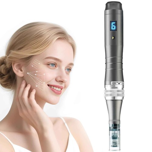 Microneedling Pen, 0.25mm DermaStamp System-Alternative -Men and Women with 0.25mm needle length for Hair & Beard1