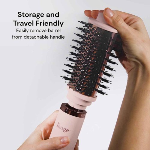L'ANGE HAIR Multi-Volume Series Blow Dryer Brush | Interchangeable Hair Dryer Brush with Ionic Titanium Barrel for Smooth, Voluminous Styling | Blush - Oval 75mm