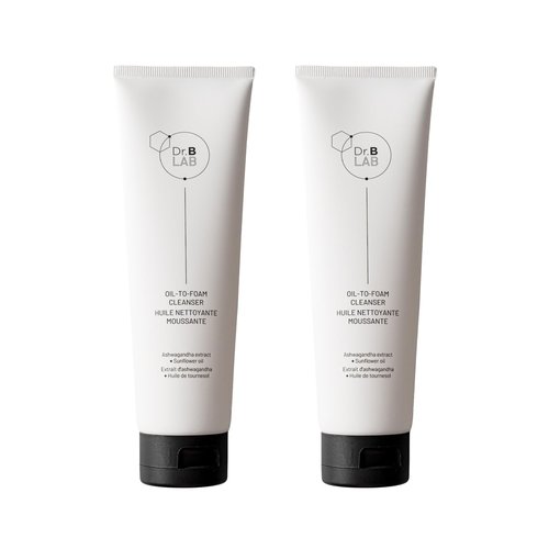 Dr. Brandt Dr. B Lab Oil-to-Foam Cleanser - Gentle, Hydrating, Double Cleansing Formula Removes Dirt, Makeup & Impurities - 4.2 fl oz, Pack of 2