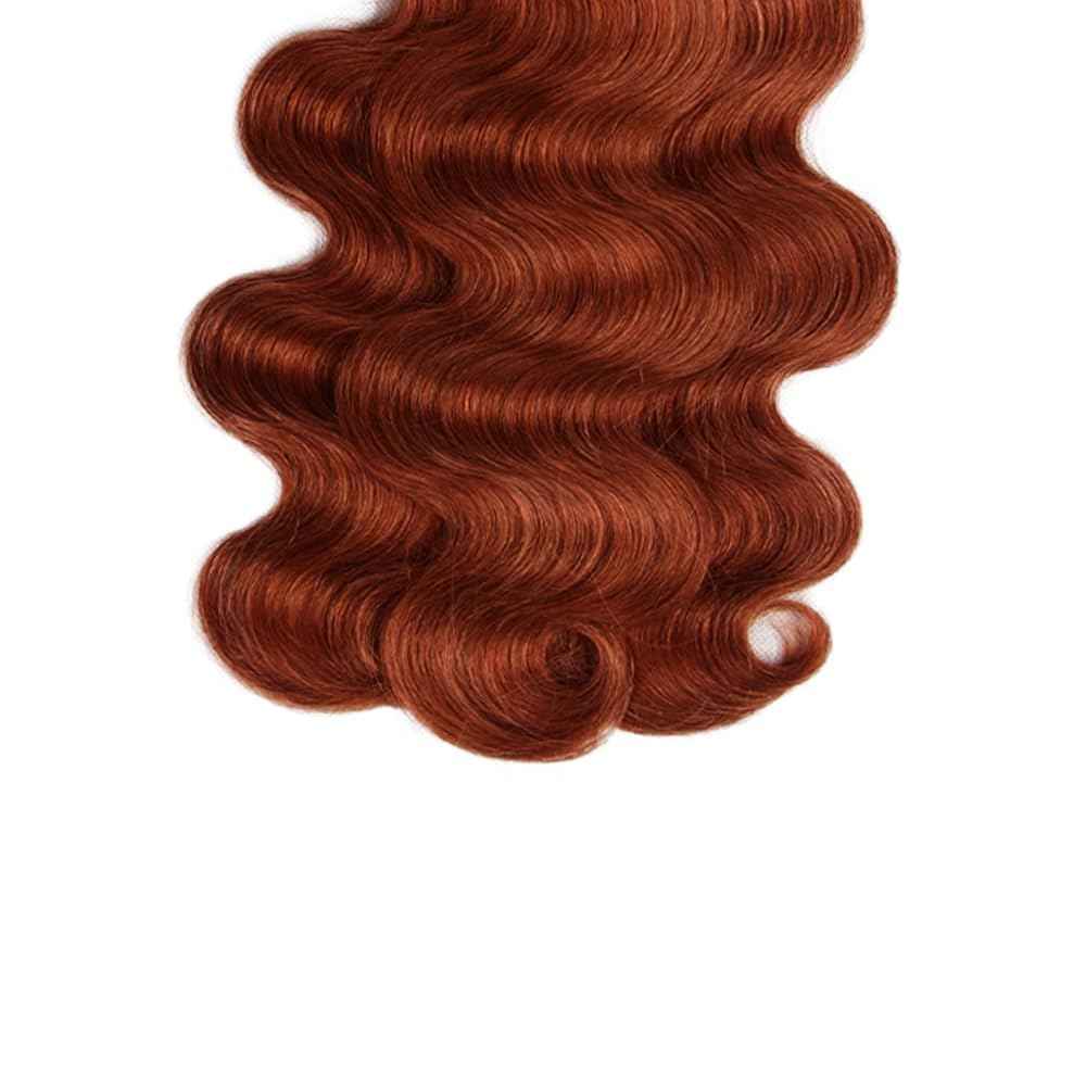 26 28 30 Inch Reddish Brown Body Wave Bundles Copper Red Bundles Human Hair Mixed Length Peruvian Virgin Auburn Brown Bundle Hair Extensions