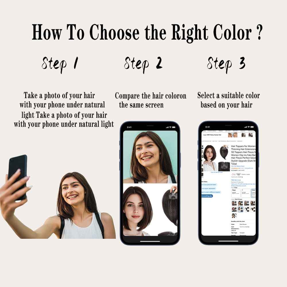 Mekylio Hair Toppers for Women Large Base Toppers Hair Pieces for Women with Thinning Hair Clip Ins Fake Bangs Perfect Solution for Thinning-hair and Stylish Upgrade 15 Inch