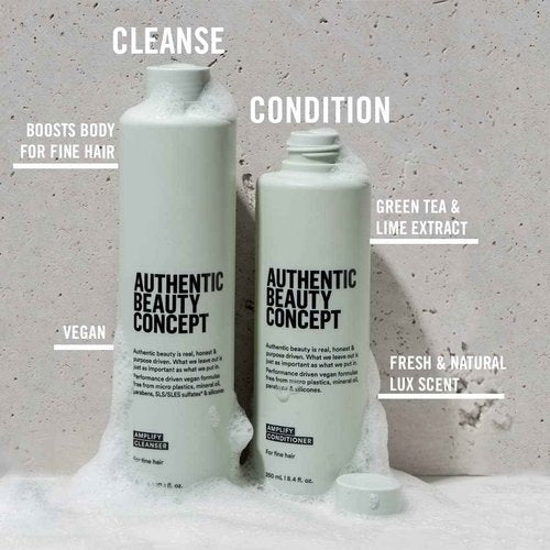 Authentic Beauty Concept Amplify Conditioner | Volumizing Conditioner for Fine Hair | Increases Body & Volume | Vegan & Cruelty-free | Silicone-free | 33.8 fl. oz.