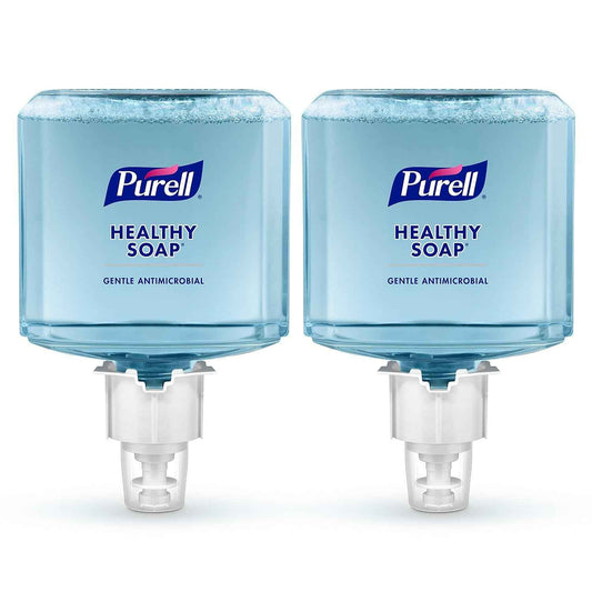 PURELL Brand HEALTHY SOAP 0.5% BAK Antimicrobial Foam, Lightly Fragranced, 1200 mL Refill for PURELL ES6 Automatic Soap Dispenser (Pack of 2) - 6480-02 - Manufactured by GOJO, Inc.