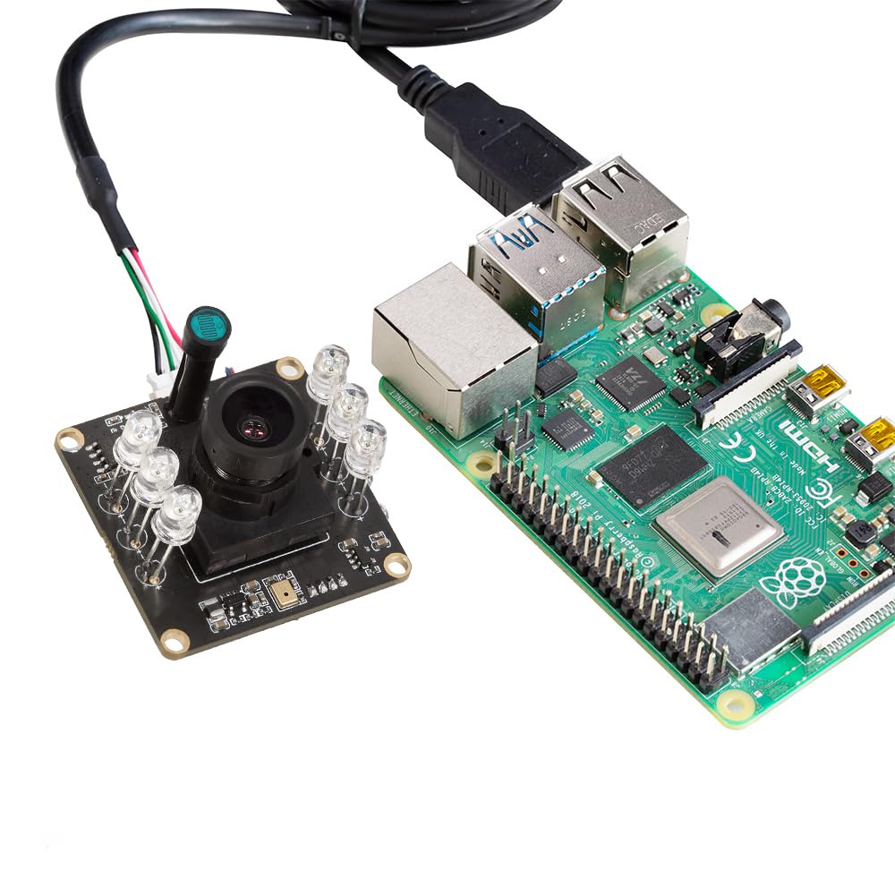 Arducam 1080P Day & Night Vision USB Camera for Computer, 2MP Automatic IR-Cut Switching All-Day Image USB2.0 Webcam Board with IR LEDs for Windows, Linux, Android and Mac OS