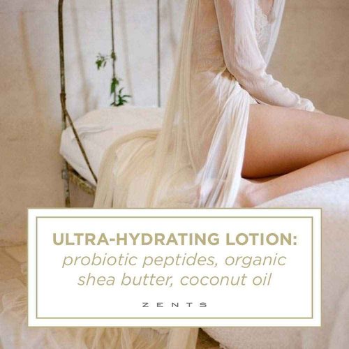 Zents Body Wash and Lotion Set (Fresh), Ageless Aloe Moisture Wash, Age Defying Probiotic Body and Hand Lotion, Cleanse, Moisturize and Nourish Dry Skin, A Powerful Skin Healing Duo