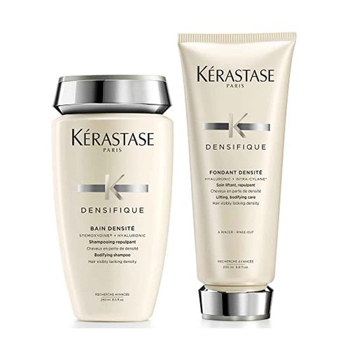 Kerastase Densifique Densité Shampoo & Conditioner Set For Fine, Thin and Thinning Hair - Thickens, Strengthens, Removes Build-Up and Adds Shine With Hyaluronic Acid