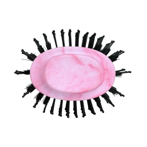 Aria Beauty Blow Dry Brush - Blow Dryer with Adjustable Heat and Speed Settings - Dual-Bristle Design for Smoothness and Volume - Pink Marble - 1 pc