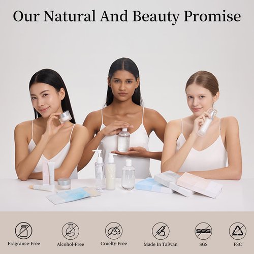 Dazzelslim Moisturizer Face Cream & Facial Serum Set, with Niacinamide, Sea Buckthorn Oil, & Pro-Xylane, Anti Wrinkle Cream, Deeply Hydrates & Smooths Fine Lines, Fragrance-Free, Made in Taiwan