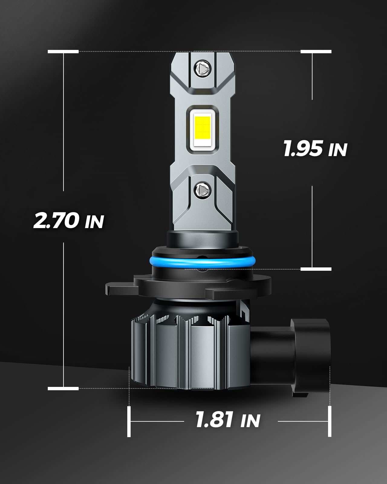 Marsauto M1S 9012 Bulbs, 40000LM Super Bright HIR2 9012 Fog Bulbs with 1:1 Mini Design, 6000K White Wireless Direct Insertion, 3 Min Plug and Play, IP68, Pack of 2