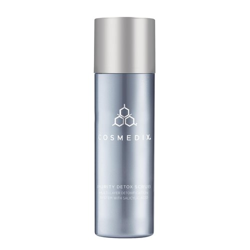 COSMEDIX Purity Detox Face Scrub - Gentle, Multi-Layer Facial Detox Treatment Exfoliates & Cleanses Skin of Dirt, Oil, Impurities & Clogged Pores - AM & PM Dry Powder Scrub with Salicylic Acid