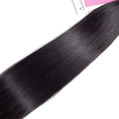ISEE Hair 8A Peruvian Remy Hair Silky Straight Hair Weave 100% Unprocessed Peruvian Straight Hair One Bundle Natural Color 24inches