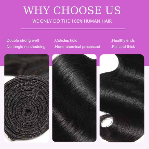 HEREAL 2x6 HD Lace Closure with Bundles 20 22 24 +18 Inch Body Wave 3 Bundles with Closure Human Hair Unprocessed Brazilian Virgin Human Hair Natural Color