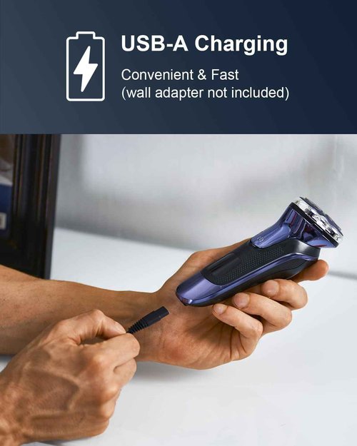 Electric Razor for Men, Electric Shaver for Men Face, Rechargeable Wet Dry Waterproof Cordless Shaver with Pop Up Trimmer