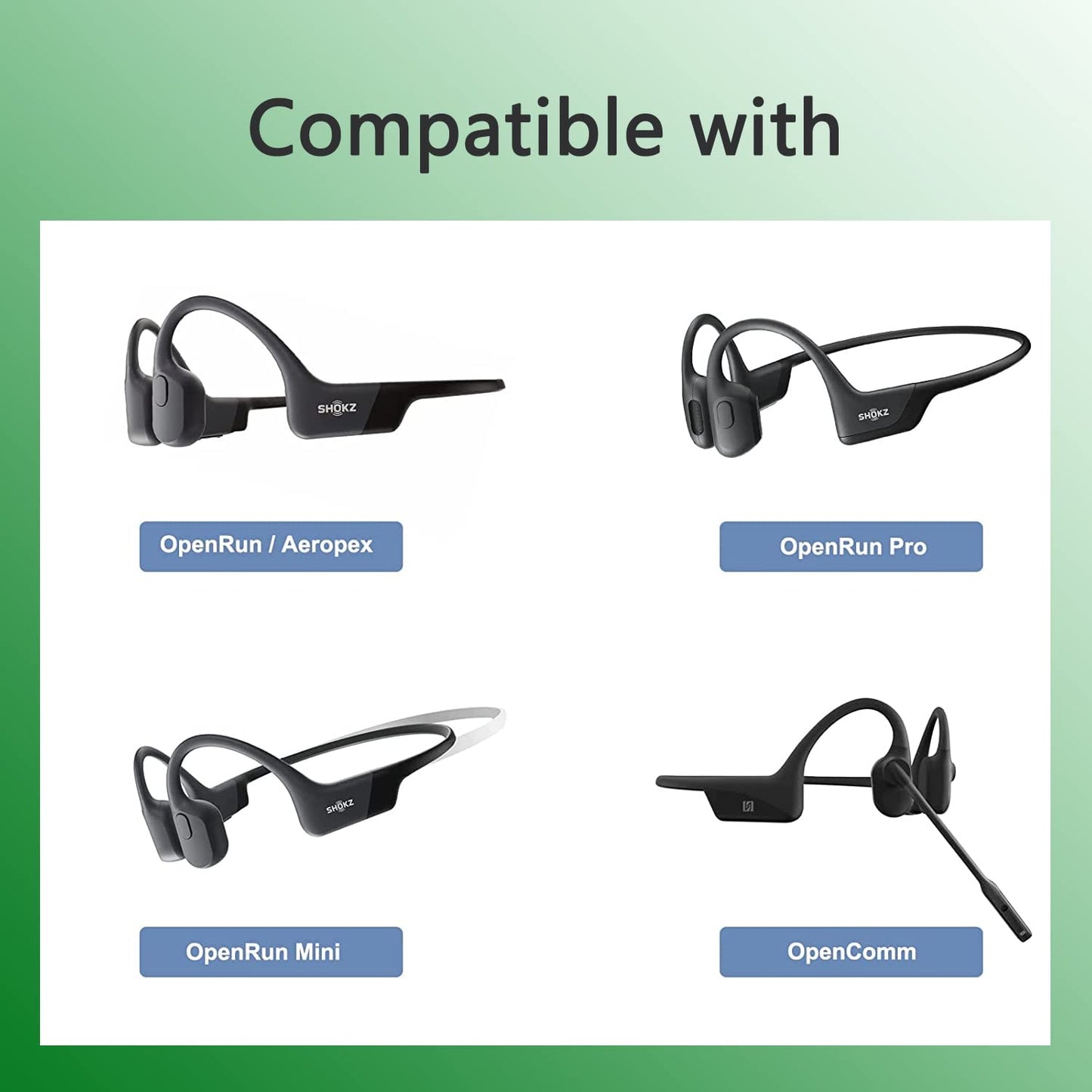 3.3ft & 6ft Shokz Charging Cable [2 Pack Black] aftershokz Headphones Charger Replacement Magnetic Cable for Aeropex AS800, OpenRun, OpenRun Mini, OpenRun Pro, OpenComm Long USB Charge Cord