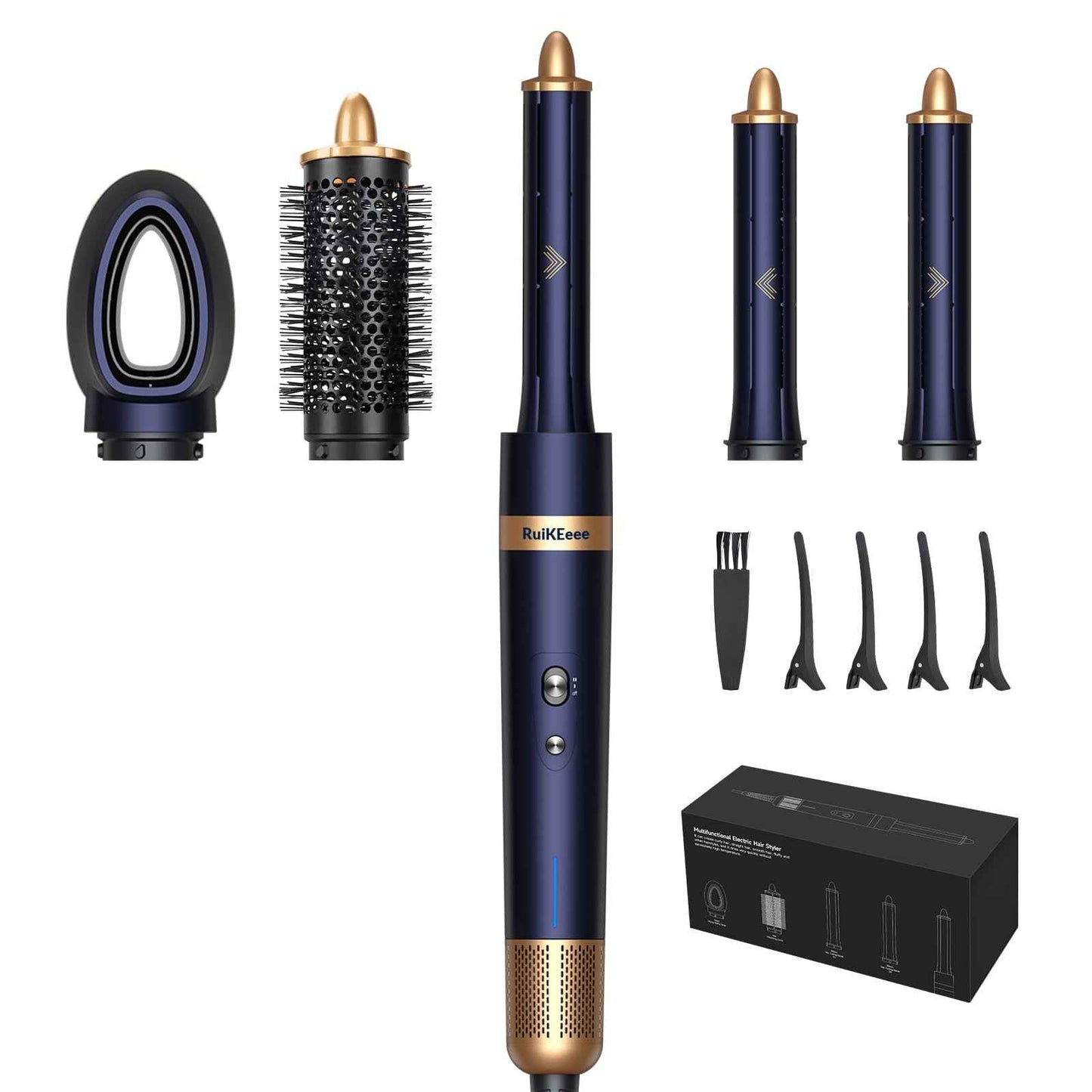 4-in-1 Hot Air Styler & Hair Dryer Brush – 110,000 RPM High-Speed Brushless Ionic Blow Dryer for Fast Drying, Curling, Straightening, Suitable for All Hair Styler - No Heat Damage