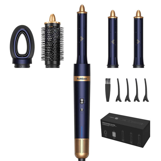 4-in-1 Hot Air Styler & Hair Dryer Brush – 110,000 RPM High-Speed Brushless Ionic Blow Dryer for Fast Drying, Curling, Straightening, Suitable for All Hair Styler - No Heat Damage