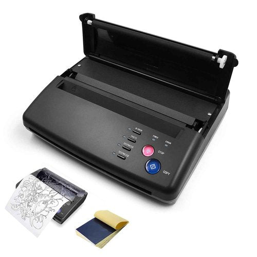 BIOMASER Tattoo Stencil Printer for Tattooing,Tattoo Printer Transfer Stencil Machine Drawing Thermal Maker Copier with 20 Transfer Papers（Black