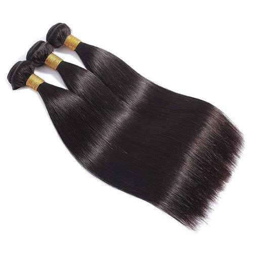 Straight Human Hair Bundles 20 22 24 Inch Human Hair Bundles 12A Unprocessed Virgin Brazilian Hair Bundles 3 Bundles Human Hair Extensions Natural Color