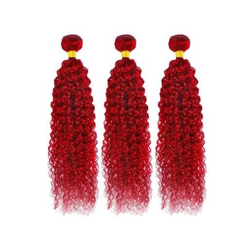 Red Bundles Human Hair Water Wave Bundles 18 20 22 Inch Unprocessed Brazilian Virgin Hair Red Water Wave 3 Bundle Human Hair Extensions 50 Gram Per Bundle