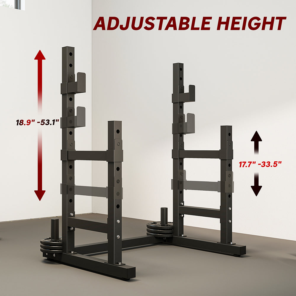 Adjustable Squat Rack for Home Gym - 660 lbs Capacity