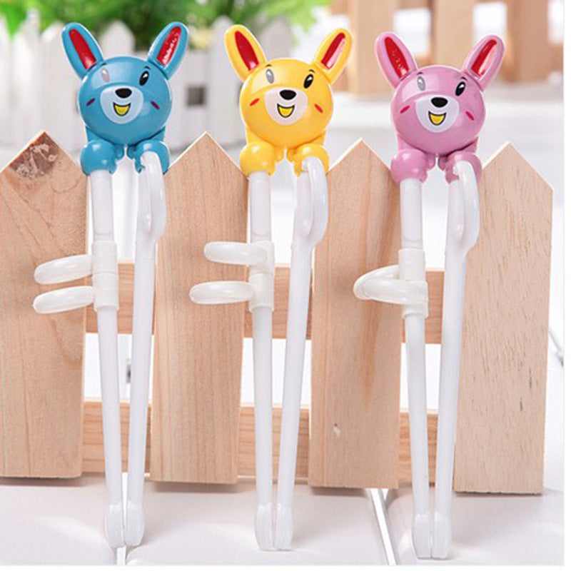 Baby Cartoon Practice ABS Material Chopsticks - Colorful, Safe for Kids