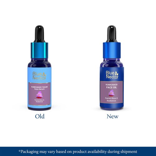 Blue Nectar Kumkumadi Oil with Gua Sha | Ayurvedic Face Oil for Glowing Skin | Natural Face Serum for Women & Men with Gua Sha Stone (26 Herbs, 1 Fl Oz)